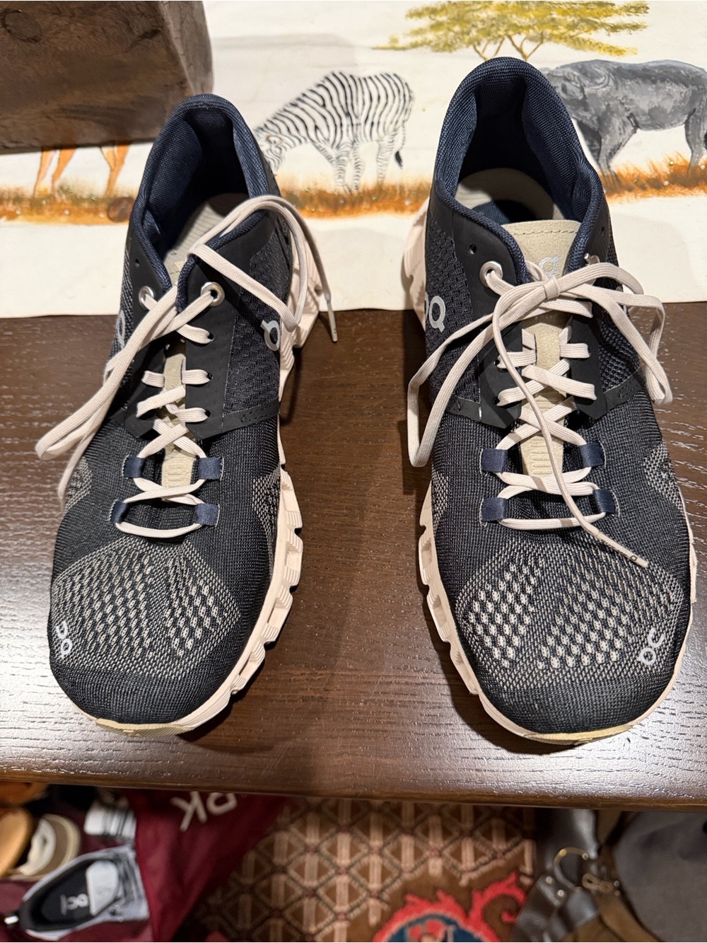 “ ON RUNNING CLOUD SNEAKER” Black Knit Upper and White Speed Laces